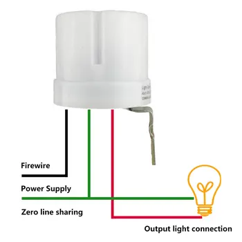 Регулируемый фотоэлектрический датчик включения света AC220-240V 25A Датчик управления освещением Автоматический переключатель фотоэлементов для ламп