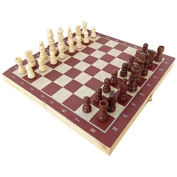 Шахматы из массива дерева, магнитная шахматная доска для студентов, взрослых и детей, большая складная
