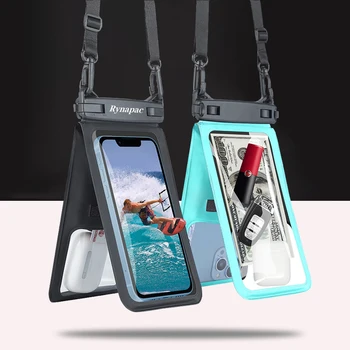 6,7 Дюймовая двойная складная водонепроницаемая сумка для телефона с сенсорным экраном для плавания на море, дрифтинга, катания на лодках, дайвинга, серфинга, держатель чехла для телефона