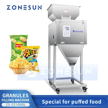 Оборудование ZS-FZ1000L Для Дозирования Наполнителя для закусок с чизкейками ZONESUN для упаковки Картофельных чипсов с цифровым управлением ZONESUN ZS-FZ1000L