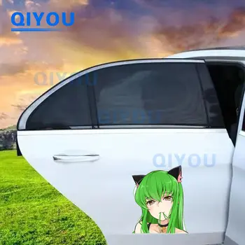 Сексуальная большеголовая аниме-девушка Waifu Peeker Наклейка на автомобиль Внешние аксессуары, подходящие для скейтборда, наклейка на окна автомобиля из ПВХ