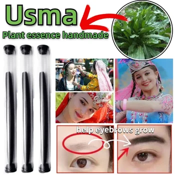 Порошок Usma Grass Stick Pure Natural Growth Hairline Тушь для ресниц Usman Густые Черные Волосы Способствуют Росту бровей