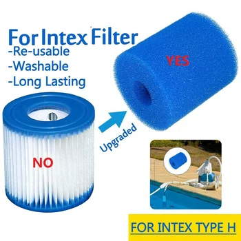 Моющаяся Многоразовая Фильтрующая Губка Для Бассейна Intex Type H Filter Foam Sponge Cartridge Аксессуары Для Плавания Intex pool