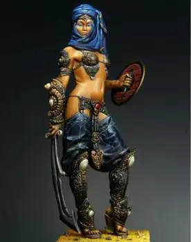 В разобранном виде 1/2475 мм древняя женщина-воин с мечом, фигурка из смолы, наборы миниатюрных моделей, Неокрашенные