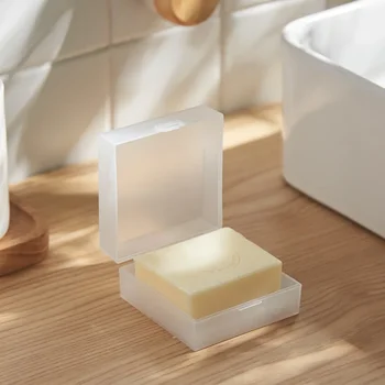 Водонепроницаемая с уплотнением крышки Портативная ванная комната путешественника с губкой, креативная прозрачная пластиковая коробка для мыла