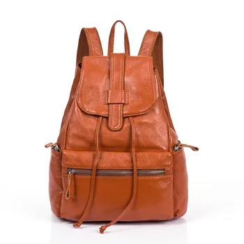 Повседневный большой рюкзак из натуральной кожи, уличная школьная сумка