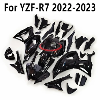 Для Yamaha R7 2022-2023 YZF-R7 Полный Комплект Обтекателя Полностью Блестящий Черный ABS Впрыск По Индивидуальному Заказу Аксессуары Для Капота Мотоцикла