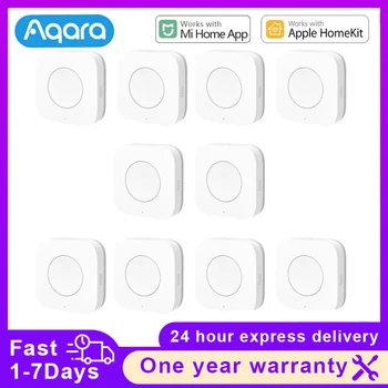 Aqara Smart Wireless Mini Switch Датчик Подключения Zigbee Пульт Дистанционного Управления С Кнопкой Управления Одним Ключом Домашняя Безопасность Работа С Mi Home Homekit