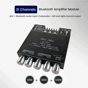 Лучшие предложения ZK-TB21 Плата Усилителя Мощности Bluetooth 2.1-Канальный Стерео Модуль 2X50 Вт + 100 Вт TPA3116D2 Цифрового Аудио Усилителя Мощности