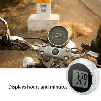 Новые мини-часы для мотоцикла, водонепроницаемые часы с креплением на мотоцикле, цифровые часы с секундомером, Мото-часы с секундомером