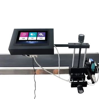 Самая продаваемая струйная печатная машина для производственной линии по производству пищевых напитков с онлайн-принтером кода номера партии с лентой