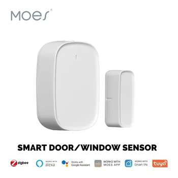 MOES Tuya ZigBee Smart Window Door Gate Sensor Детектор Умный Дом Охранная Сигнализация Smart Life Tuya App Дистанционное Управление