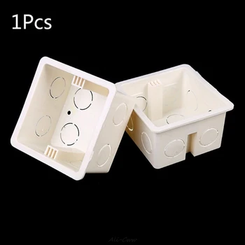 Распределительная коробка ПВХ 86X86 Кассета для настенного монтажа для розетки выключателя Нижняя Коробка выключателя Аксессуары для электрической коробки