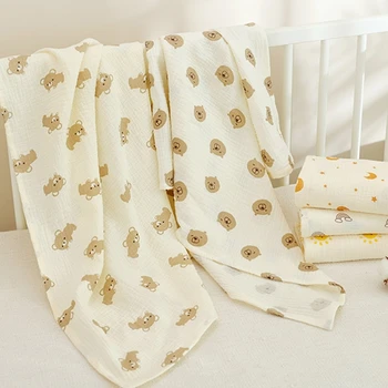 Детское полотенце Хлопчатобумажное ультрапоглощающее для малышей, для новорожденных, Муслиновое одеяло, одеяла для колясок, Чехол для младенцев