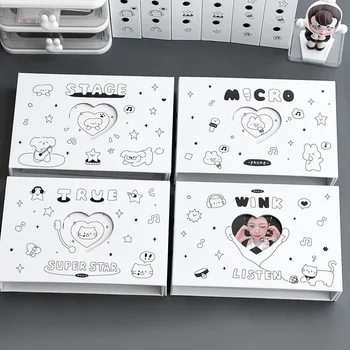 MINKYS Simple Series 2 Spaces Love Heart Тип 3-дюймовые фотокарточки Kpop Binder Book Idol Фотокарточки Альбом Коллекционная книга
