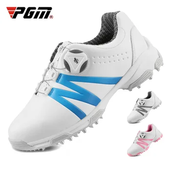 Обувь для гольфа для мальчиков и девочек PGM, водонепроницаемая, противоскользящая, легкая, мягкая и дышащая универсальная спортивная обувь для улицы XZ127