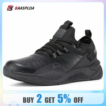 Мужские кроссовки Baasploa, нескользящие кожаные кроссовки, легкие теннисные туфли, водонепроницаемая мужская дышащая повседневная обувь