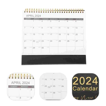 Настольный календарь на 2024 год, декоративные Маленькие Календарики, Мольберт, Подставка для бумаги, детская труба, орнамент