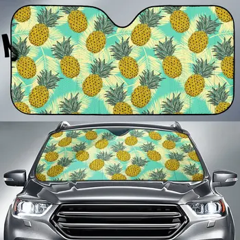 Тропический винтажный автомобильный солнцезащитный козырек с рисунком ананаса
