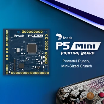 Brook P5 Mini Fighting Board Мини-Хитбокс PCB Аркадный Безрычажный Контроллер PS5 Файтинг-Энкодер Для ПК/NS/PS3/PS4/PS5