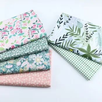 Серия Leaf, 100% хлопковая саржевая ткань для самостоятельного шитья, квилтинга, материал для изготовления модных платьев для младенцев и кукол