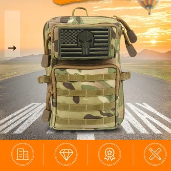 Мини-EDC тактическая поясная сумка-мессенджер, маленькая сумка для хранения, открытый карман для мобильного телефона, военная подвесная сумка, камуфляжные сумки Molle