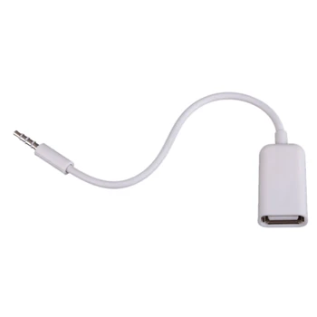 2 штекера USB Female To Aux 3,5 мм Male Jack, аудио конвертер, адаптер, кабель для передачи данных