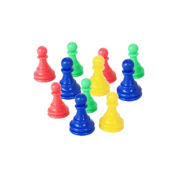 64шт пластиковые шахматы 8 цветов настольная игра замена шахмат