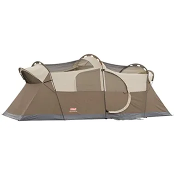 Кемпинговая палатка Coleman WeatherMaster на 10 человек, большая семейная палатка, защищенная от непогоды, с перегородкой и дождевиком в комплекте