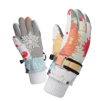 Детские зимние перчатки, варежки, утолщенные ветрозащитные перчатки, противоскользящее теплое зимнее снаряжение для сноуборда, катания на лыжах, альпинизма, бега