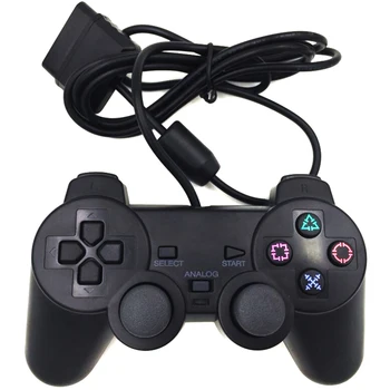 1шт ABS Для PS2 Проводной Игровой контроллер Геймпад Для Playstation 2 Джойстик Для Управления Игрой С двумя Разными Двигателями