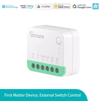1-5ШТ SONOFF MINIR4M MINI Extreme WiFi Smart Home Switch Отсоединяет Реле Через eWeLink Голосовое Управление Alexa Google Home