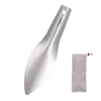 Альпинистская лопатка Titanium Shovel из легкого титана 155 * 40 мм, устойчивая к коррозии, для пикника в кемпинге на открытом воздухе
