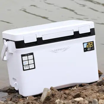 22-литровый ящик-холодильник для рыбалки, коробка для снастей, чехол для наружного аквариума, Снасти, Инструменты, хранение рыбы, Легкая Морская рыбалка с переносными отверстиями для воздуха
