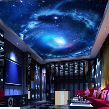 wellyu Пользовательские большие обои 3d обои потолок космического неба гостиная спальня потолочные фрески отеля papel de parede 3d обои