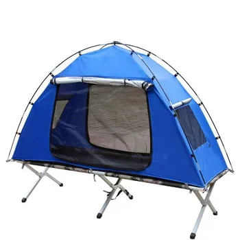 Портативная водонепроницаемая палатка для кемпинга с защитой от солнца, Палатка для одного человека, Двухслойная с сеткой, Поход на природу, Принадлежности для кемпинга на открытом воздухе