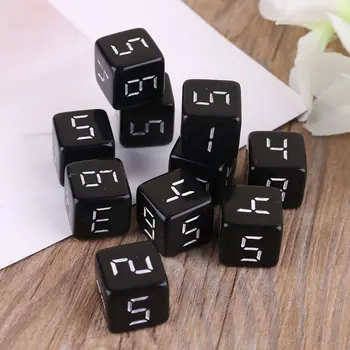 10шт Шестигранных кубиков D6 Квадрат с цифрами для вечеринки, ночного клуба, настольной ролевой игры 15 мм