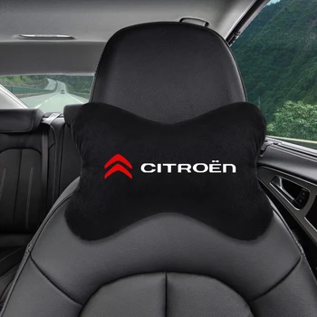 Совершенно новое поступление автомобильных подушек для шеи с обеих сторон из хлопчатобумажной фланели с одним подголовником подходит для Citroen C4 C3 C5 C1 C2 Berlingo C-Elysee
