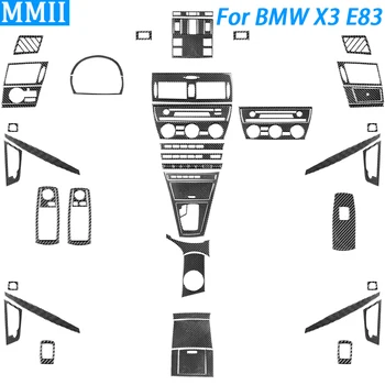 Для BMW X3 E83 2004-2010 Карбоновое Волокно Переключение Передач Воздуховыпускное Окно Подъемник Держатель Стакана Воды Панель Аксессуары Для Интерьера Автомобиля Наклейка