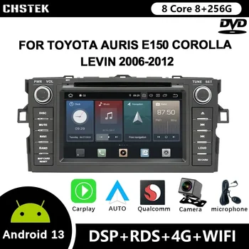 Автомобильный Радиоприемник CHSTEK Android 12 для Toyota Auris E150 Corolla Levin 2006-2012 DVD Qualcomm Bluetooth CarPlay WIFI 4G GPS Авторадио