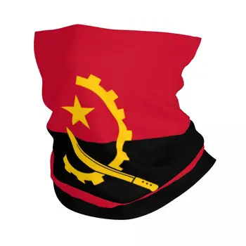 Флаг Анголы Бандана Грелка Для Шеи Женщины Мужчины Зимний Лыжный Походный Шарф Гетры Angolan Pride Face Cover