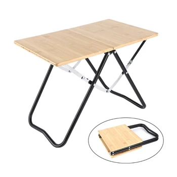 Водонепроницаемый складной стол из алюминиевого сплава и дерева, складной пляжный столик для кемпинга, пикников и работы на открытом воздухе