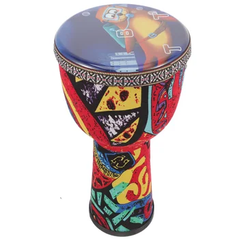 Красочный Ручной барабан с печатью Африканский барабан Музыкальный инструмент для начинающих Африканский барабан Джембе Реквизит для начинающих Музыкальный инструмент