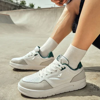 Xtep shoes, новые маленькие белые туфли на толстой подошве с низким верхом, трендовая спортивная обувь для отдыха, мужская.