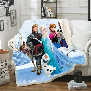 Одеяло Disney Frozen Princess Olaf, плюшевое покрывало для дивана, покрывало для односпальной кровати, постельное белье для близнецов, подарки для маленьких мальчиков и девочек, подарки для детей