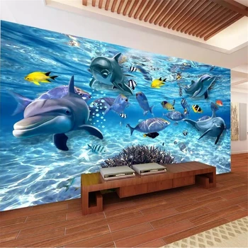 Обои wellyu на заказ 3D Фреска Подводный мир Гостиная Спальня ТВ Фон Настенная бумага для 3D обоев behang обои