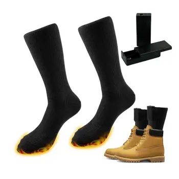 Носки с электрическим подогревом, зимние термоноски, Мягкие Теплые носки для пеших прогулок, спорта на открытом воздухе, скалолазания