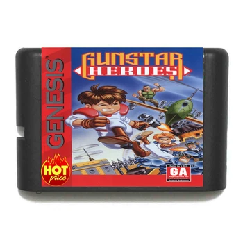 Новое поступление игровой карты Gunstar Heroes 16bit MD для Sega Mega Drive для Genesis