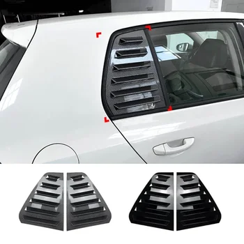 Для Volkswagen Golf 6 MK6 2008-2012 Отделка жалюзи на заднем стекле автомобиля, отделка бокового вентиляционного отверстия, карбоновый цвет/черный