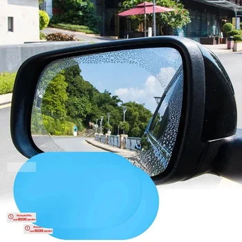 Пленка для зеркала заднего вида автомобиля 2шт Боковое Стекло Непромокаемая Прозрачная Пленка Против Запотевания Защитная Наклейка для зеркала заднего Вида